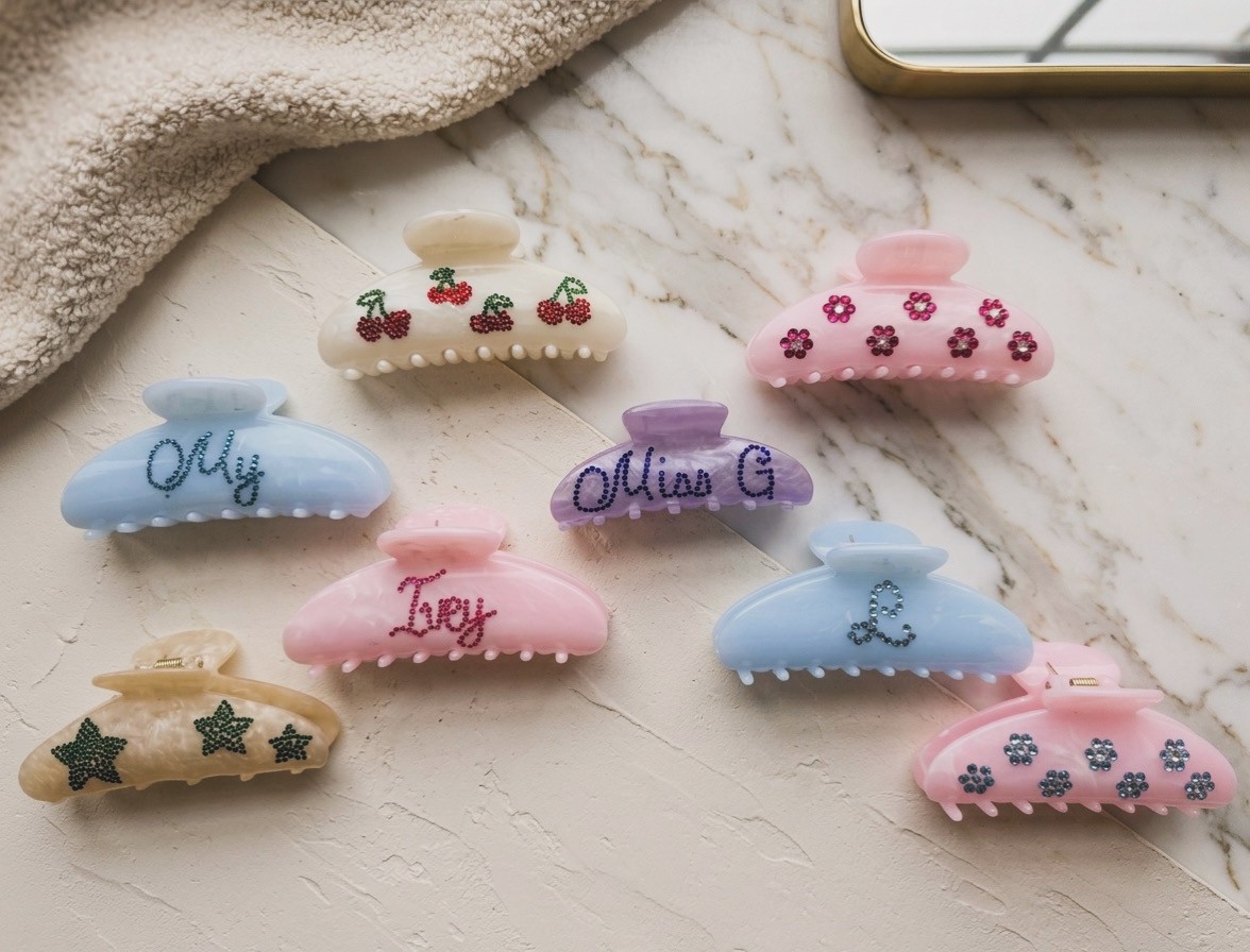 cherry hearts hair clip with Vogue magazine