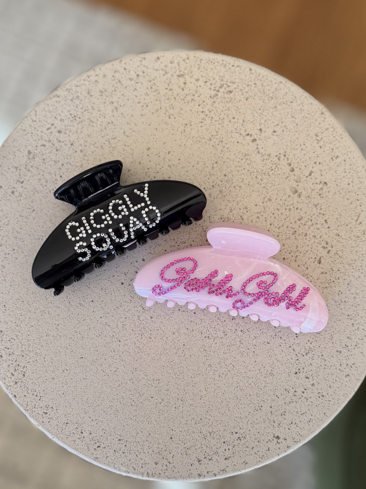 Black and pink Giggly Squad clips